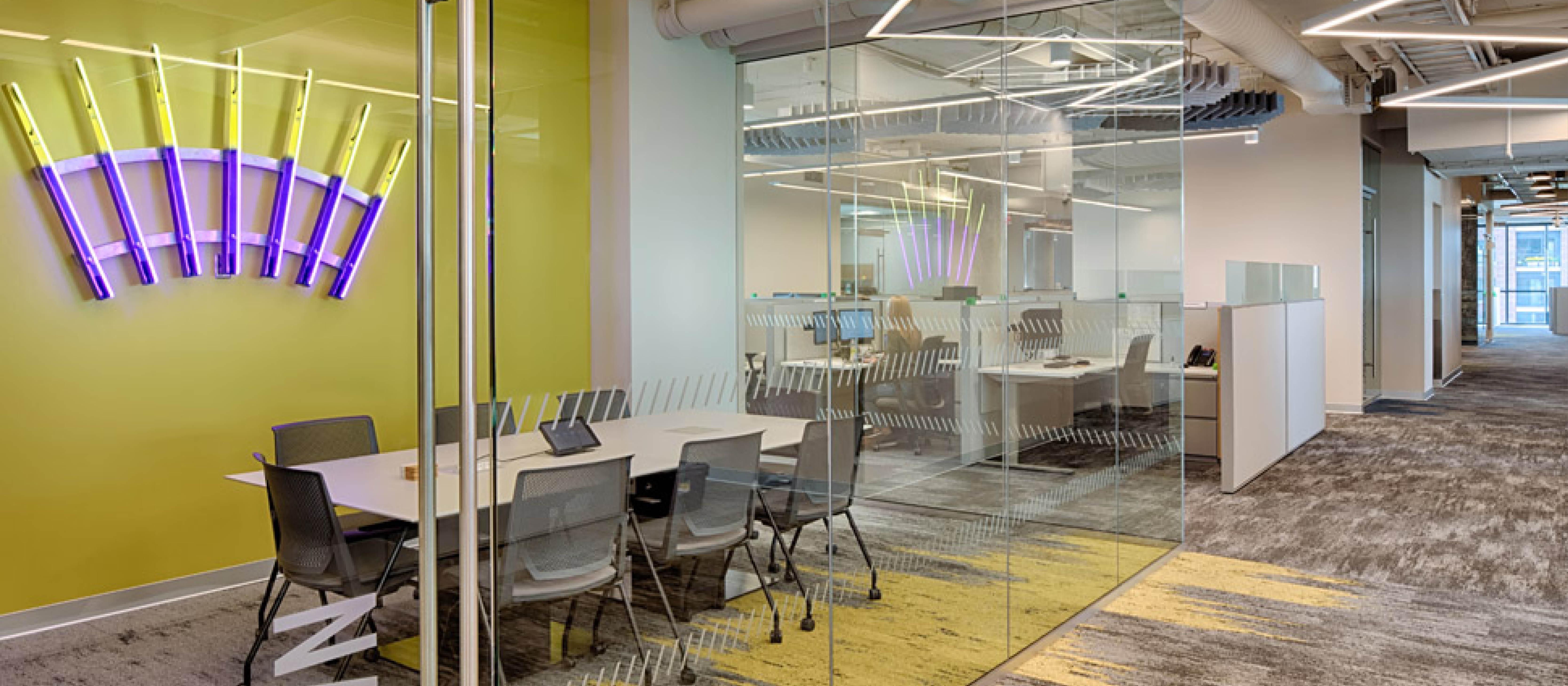 Interior photo of Bridgewater Corporate Center conference room.