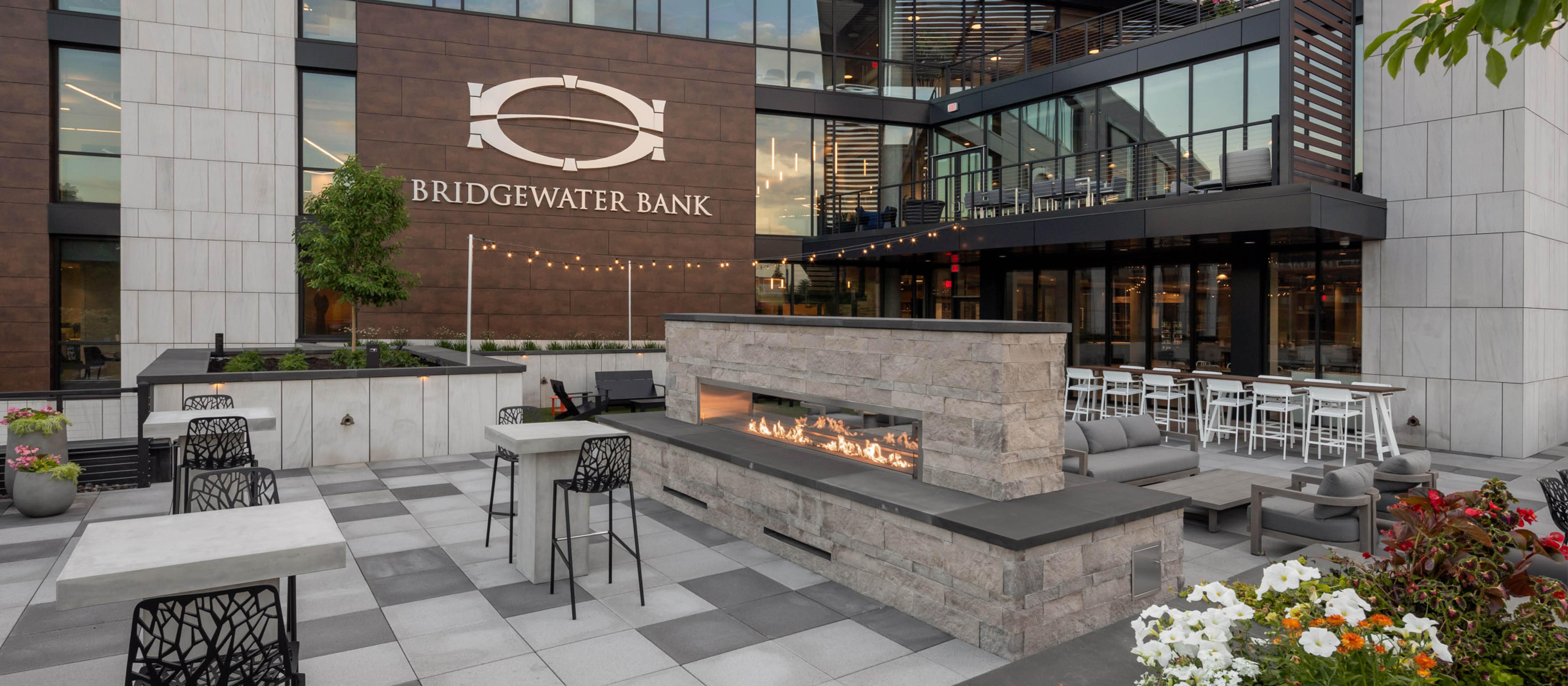 Exterior photo of Bridgewater Corporate Center amenity deck.